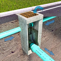 Storm Sewer Catch Basin Diagram (No Text)