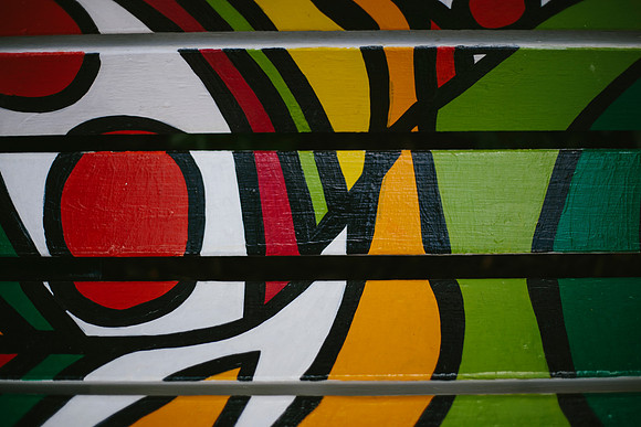 Hand Painted Park Bench