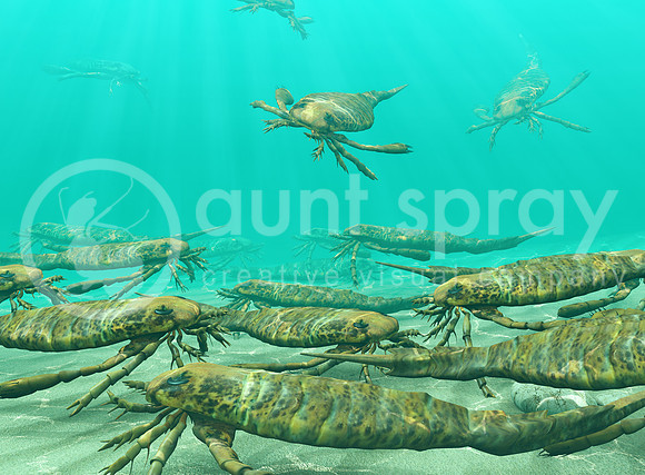 Eurypterids Gathering To Spawn